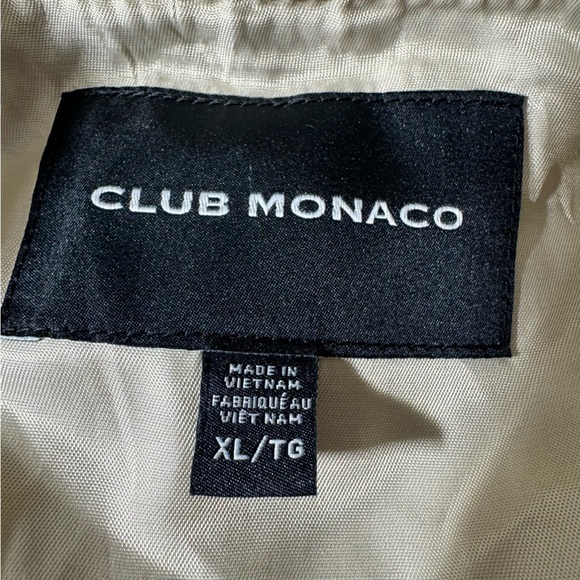 Club Monaco Men's Tan Cotton Bomber Jacket Size XL - Picture 13 of 13